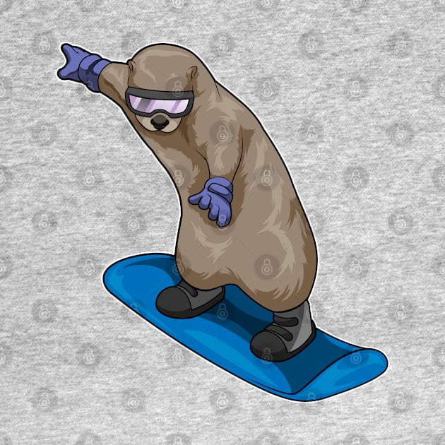 Otter Snowboard Winter sports by Markus Schnabel